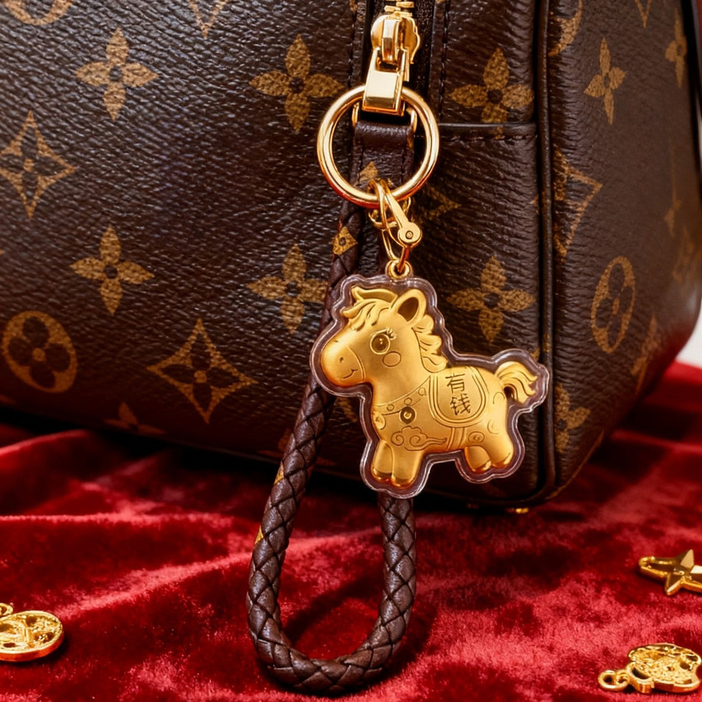 Chủ đề năm con ngựa Mặt dây chuyền giàu có Pony Móc khóa Túi treo điện thoại Trang trí