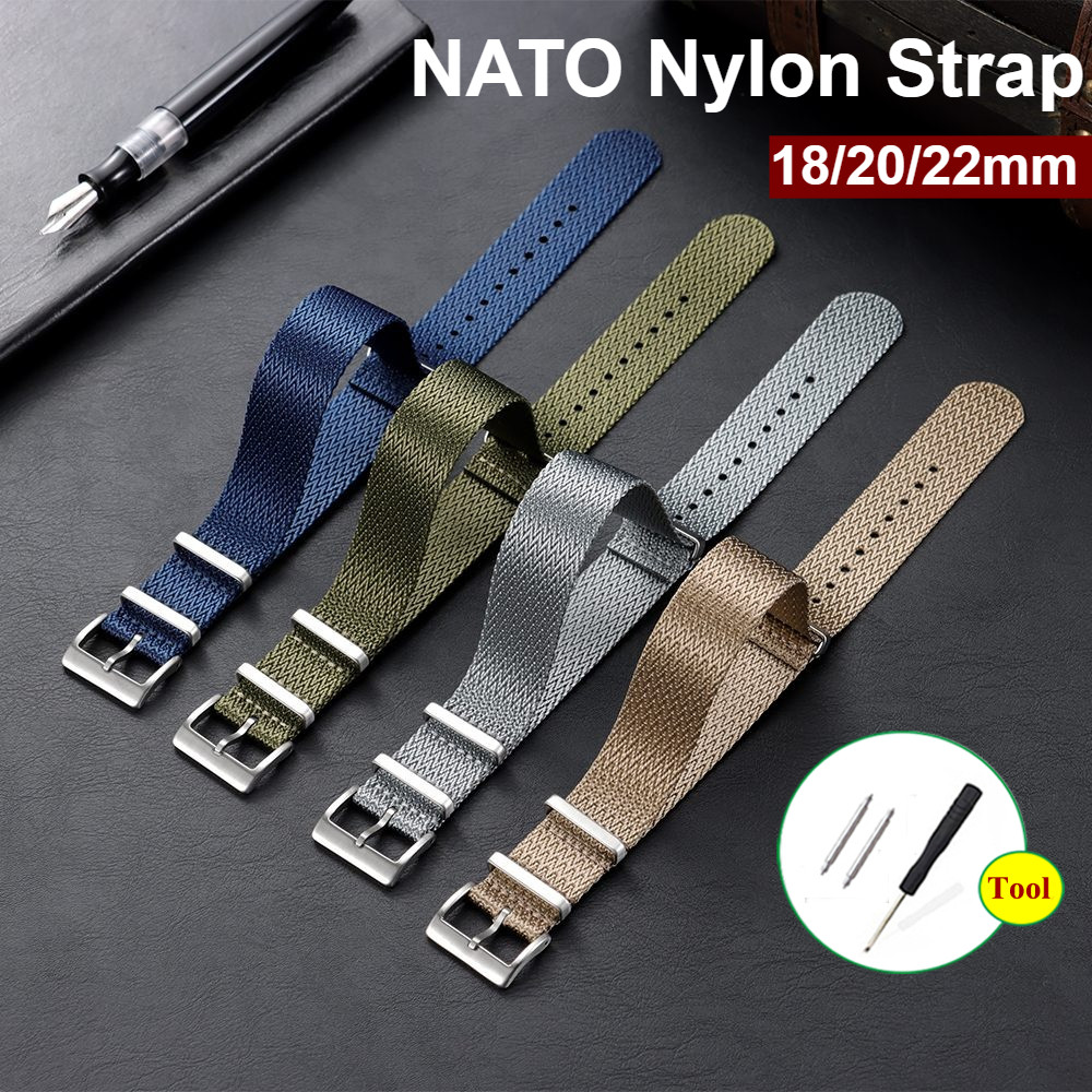 18 / 20 / 22mm NATO Nylon Dây đeo đồng hồ ZULU Band cho SEIKO Diver Lặn TUNA SKX007 Sea Master Water Ghost Watch Bracelet dành cho nam nữ