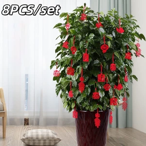8 Cái / bộ Tết Nguyên Đán Cảm Thấy Đèn Lồng Mini Mặt Dây Chuyền Sáng Tạo Nhỏ Treo Trang Trí Cho Cây Cảnh Trang Trí