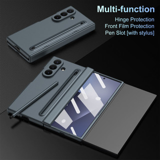 Ốp Lưng Gấp Mới Cho Samsung Galaxy Z TriFold ZTriFold 5G Vỏ Bảo Vệ Bản Lề Lò Xo Từ Tính Có Bút Cảm Ứng