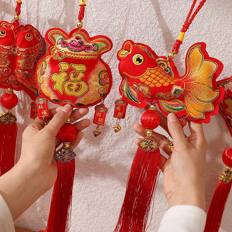Lễ Hội Mới Quà Tặng Cá Koi Treo Trang Trí Năm Mới Fu Biểu Tượng Trang Trí Nhà Cửa