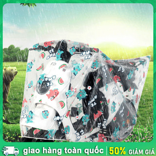 Bạt phủ chuyên dụng xe máy, Bạt Trùm, Xe Máy, Nhựa PEVA trong suốt, In họa tiết, 2m2x1m2