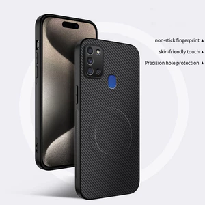 Dành Cho Samsung Galaxy A21s Ốp Lưng Mờ Sang Trọng Chống Sốc Sạc Không Dây Vỏ Chống Sốc
