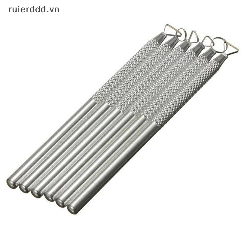 # ruierdd # 6 Dụng cụ đất sét Polymer Đồ gốm sứ Bộ dụng cụ điêu khắc ruy băng Bộ nghệ thuật thủ công.