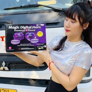 Còi NGÂN HÀN QUỐC loại 3 bài và 6 bài dùng cho ô tô điện 12v,24v