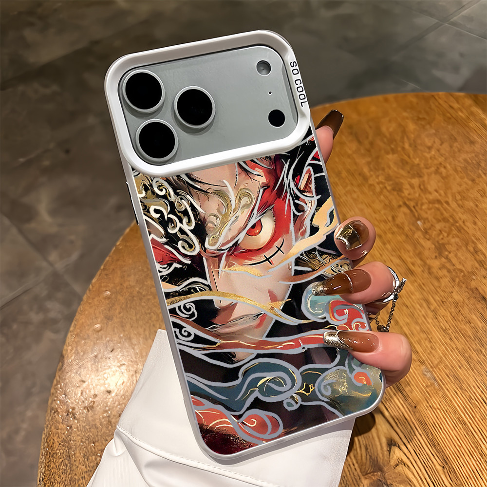 Dành Cho iPhone 17 Pro Max 16 Pro / 15 14 13 One Piece Luffy Của Kanagawa Micro Frosted Ốp Điện Thoại iPhone 12 11 X Xr 7 8 SE Vỏ iPhone Chống Sốc
