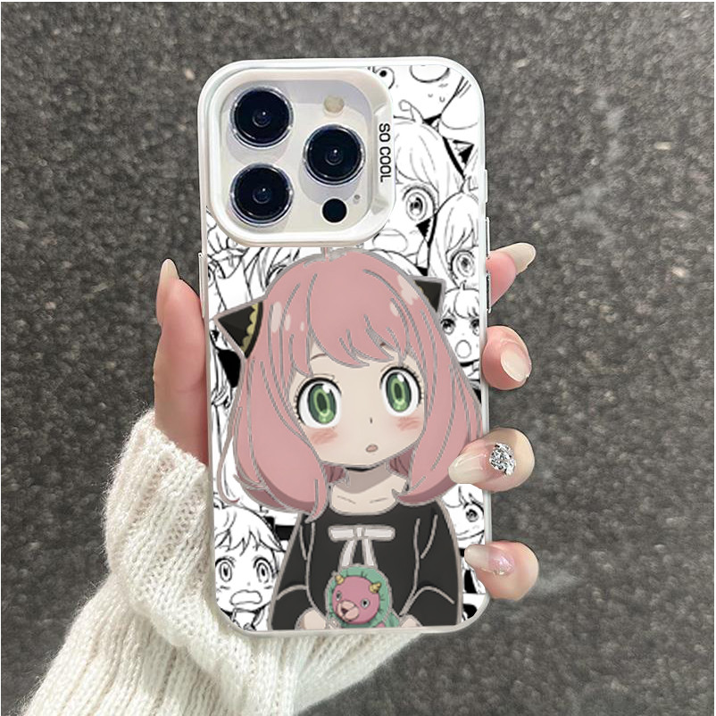 SPY X FAMILY Anime Kawaii Anya Dành Cho Samsung Galaxy S20 S21 S22 S23 S24 Ultra Plus S20FE S23FE Vỏ Matte Laser IMD Phim Hoạt Hình Cứng
