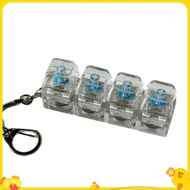 [Gengli] 4 / 9 Phím Bàn Phím Cơ Trục Máy Kiểm Tra Bàn Phím LED Chìa Khóa Giảm Căng Thẳng DIY Nút Keycap Móc Khóa Đồ Chơi Quà Tặng