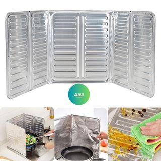 Tấm Chắn Dầu Mỡ Bếp Ga Gấp Gọn Chắn Gió Cách Nhiệt Nhôm Dày Size 32.5x84cm – Kho sỉ gia dụng alulu