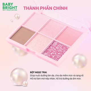 Bảng Phấn Mắt 6 Ô Cả Nhũ Và Lì Baby Bright Eye Palette Giữ Màu Lâu Trôi Cả Ngày 0.7G