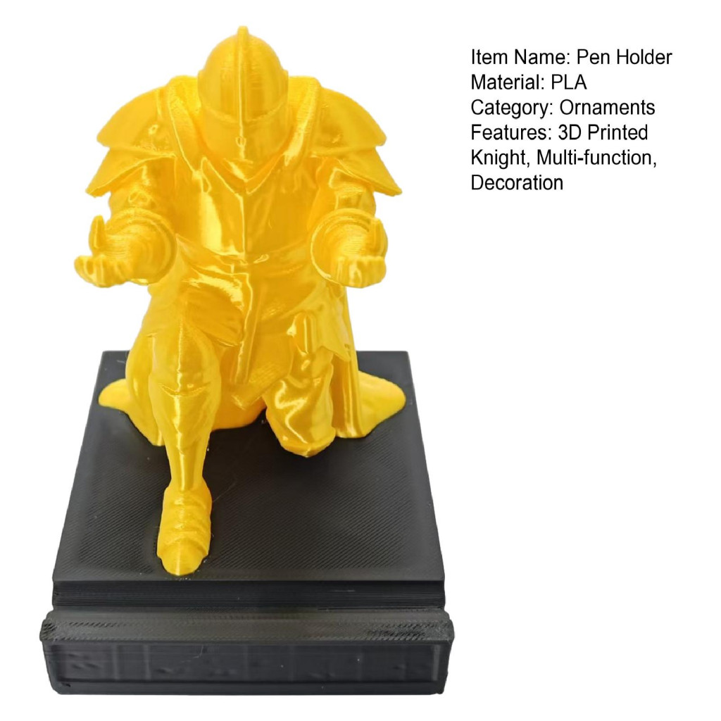 [Còn hàng] Giá đỡ bút để bàn Hộp đựng bút hiệp sĩ In 3d Giá đỡ bút hiệp sĩ đa chức năng Kneeling Knight Pencil Stand Home Office Bàn sắp xếp Máy tính để bàn độc đáo cho Đông Nam