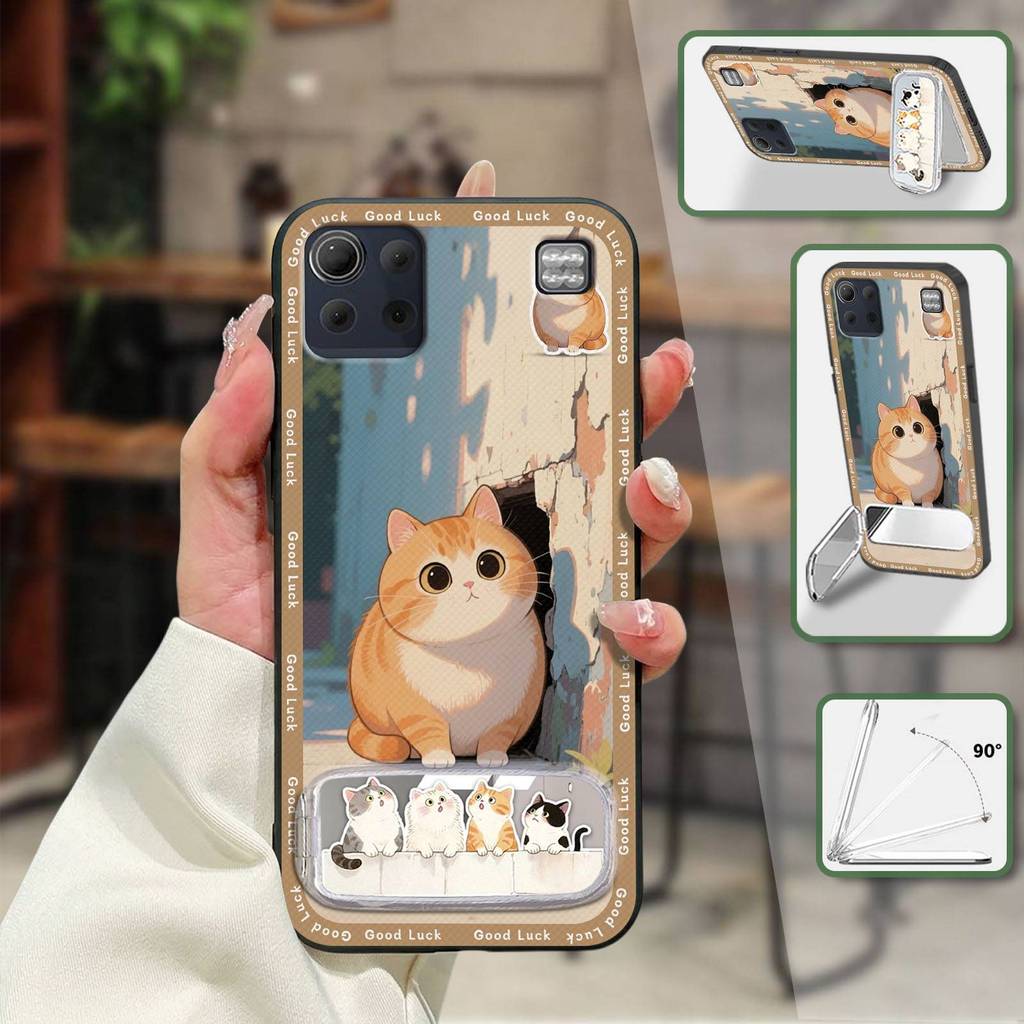 Ốp Điện Thoại Chống Sốc Chống Bụi Cho LG K92 5G / Q92 Ốp Lưng Dễ Thương Bền Bọc Toàn Bộ Ba Chiều Vải Miếng Dán Chống Bụi Bẩn Thêu Silicon Mềm Vỏ Bảo Vệ Gương TPU
