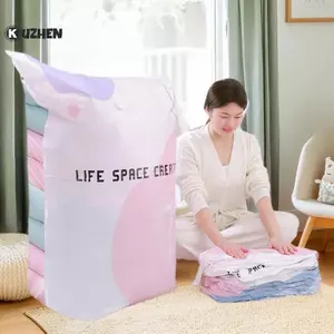 KUZHEN Không Cần Bơm Hút Chân Không Túi Nhựa Lớn Bảo Quản Quần Áo nketspression Túi Rỗng Có Phụ Kiện Du Lịch HOT