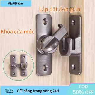【COD】Phụ kiện cửa chốt cài không cần khoan xoay linh hoạt, phù hợp cửa lùa, cửa trượt, thiết kế sang trọng hiện đại.