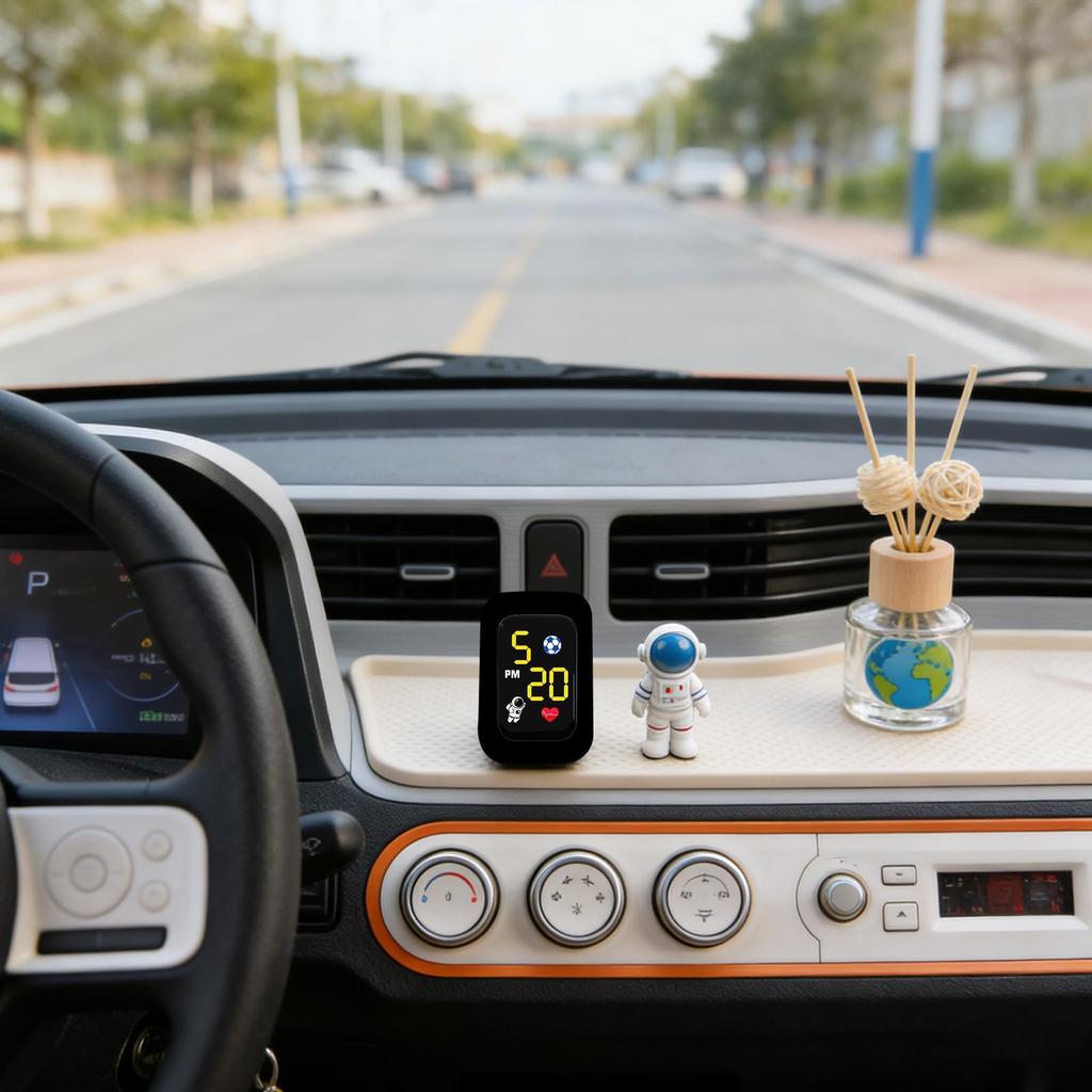 Đồng hồ xe máy mini Bảng điều khiển Gắn xe máy chống nước Đồng hồ mini có đèn Phụ kiện ô tô pomervn