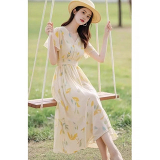 Phong cách mùa hè mới: chiếc váy hoa thanh lịch kiểu Pháp đang thịnh hành năm nay, một chiếc váy cao cấp dành cho nữ