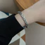 Vintage Bạc Thái Dệt Xoắn Cá Tính Đơn Giản, Multi-use Vòng Tay Điều Chỉnh Dành Cho Nữ