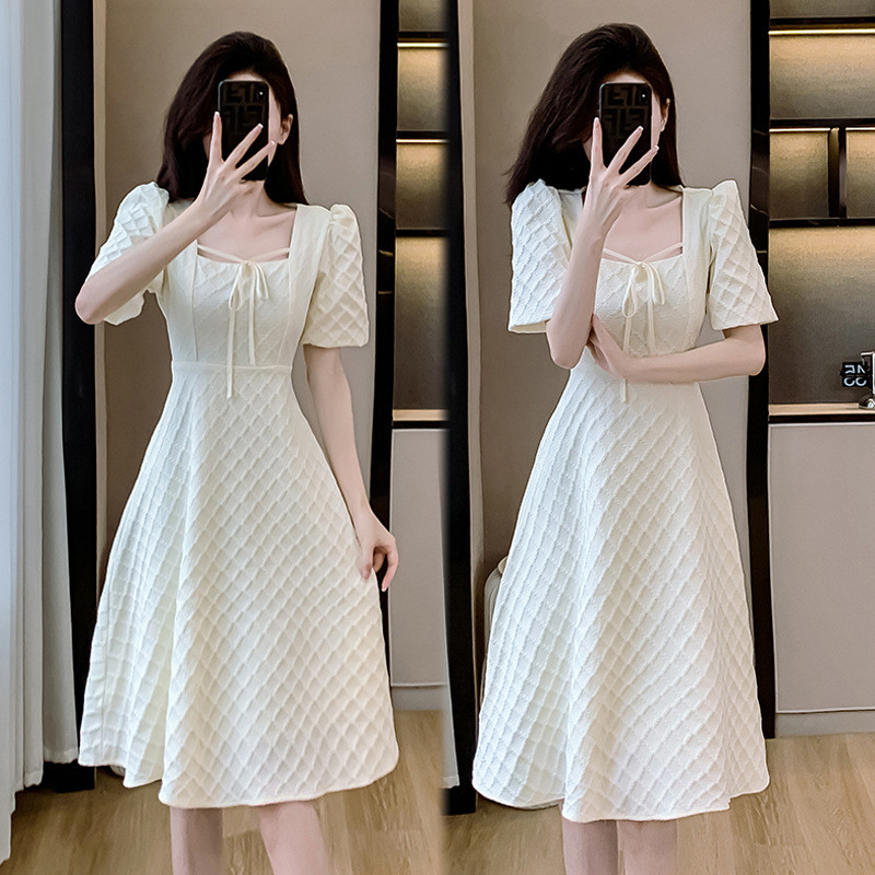 Đầm polo kiểu Pháp dành cho nữ, có chức năng thon gọn eo, che bụng, làm thon dáng, đầm mùa hè mới.