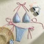 Bộ bikini hai mảnh Roly dành cho nữ, thiết kế cổ tự buộc dây, thời trang và gợi cảm cho mùa hè và bữa tiệc hồ bơi