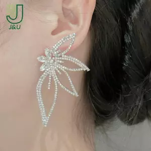 Bông Tai Đính Đá Kim Cương Phóng Đại, Thời Trang Sang Trọng, Quà Tặng Dự Tiệc Cá Tính