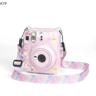 [Ktp] Vỏ máy ảnh trong suốt cho Fujifilm Instax Mini 12 vỏ Túi đựng bảo vệ có dây đeo vai