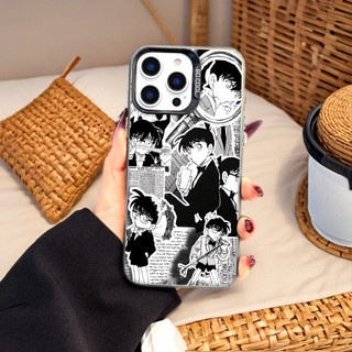 Ốp Lưng Iphone Phim hoạt hình thời trang Cho Iphone 7 xs xr 11 12 13 14 15 16 Pro Max Plus Detective Conan cartoon news