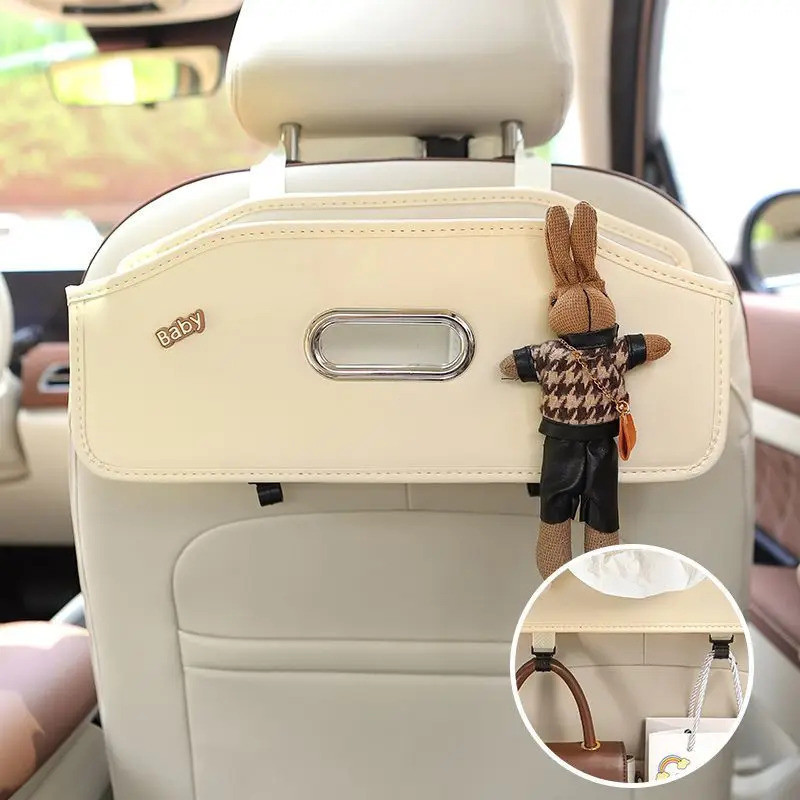 Ghế Ô Tô Sau Hộp Bảo Quản Tự Động Hộp Đựng Khăn Giấy Phía Sau Cốc Thoát Nước Hoạt Hình Có Móc Đa Chức Năng Nội Thất Ô Tô Tổ Chức Đa Năng Phụ Kiện Bảo Quản Xe