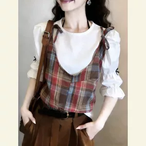 Mùa Xuân Áo Sơ Mi Camisole Nữ Kẻ Sọc, Thoải Mái và Phong Cách
