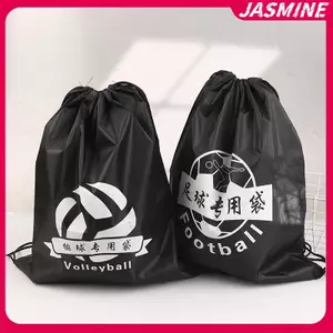 JASMINE Thể Thao Ngoài Trời Dây Rút Túi Bảo Quản Tập Gym Nam Túi Bóng Đá Bóng Chuyền Vải Oxford Di Động Có Thể Gập Lại Có Thể Tái Sử Dụng Bapa JASMINE