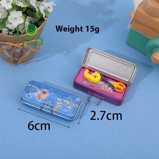 [T & O-t] 1 Bộ Nhà Búp Bê Mô Phỏng Hộp Bút Chì Mini Văn Phòng Phẩm Thước Đồ Chơi Mô Hình Trang Trí Học Tập Nhà Búp Bê Phụ Kiện Văn Phòng Phẩm Trường Học [Mới]