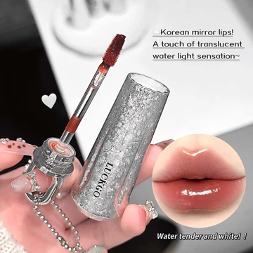 Son bóng nước tráng gương, Son môi dưỡng ẩm chống thấm nước lâu trôi, Son môi học sinh mịn màng và tinh tế