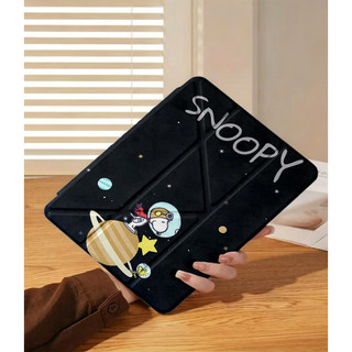 Snoopy astronaut Ốp bảo vệ gập chữ Y cho iPad cho Air 4/5/6/7/8 M3 M5 iPad Gen 11 A16, Pro 11 M4  Chống sốc
