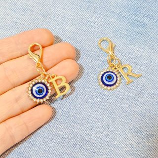 1 Máy Tính Điện Thoại Di Động Mặt Dây Chuyền diy Vàng Tam Điểm Mắt Ác Chữ Cái Tiếng Anh A-Z Mặt Dây Chuyền Điện Thoại Di Động Mặt Dây Chuyền