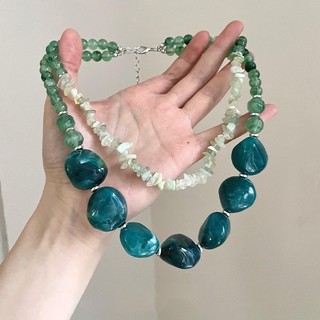 Công Nghiệp Nặng Sỏi Tua Rua Phong Cách Bohemian Xếp Chồng Vòng Cổ Niche Thiết Kế Kỳ Lạ Kỳ Lạ Tất Cả Trận Đấu Vòng Cổ 7QKO