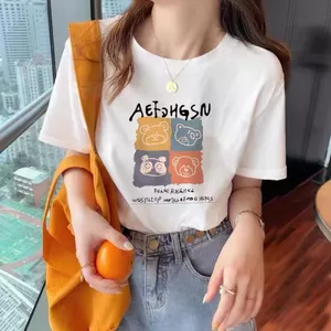 Mùa hè 2026 áo thun nữ tay ngắn phong cách Hàn Quốc, size lớn phù hợp trend