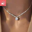 Đá zircon mặt dây chuyền xương đòn, vòng cổ nữ đa năng