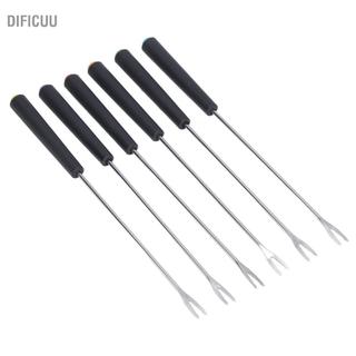 Dificuu Bộ 6 Nĩa Fondue Bằng Thép Không Gỉ Bộ 6 Tay Cầm Màu Nhiệt Phô Mai Bền Và An Toàn Để Nấu Sôcôla Đài Phun Nước Nướng Tiệc Gia Đình Tụ Tập Lễ Kỷ Niệm Ngày Lễ