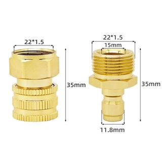 Giao diện ren rửa xe áp lực cao LOVIVER M22 Đầu nối vòi phun phát hành nhanh Phụ tùng thay thế để làm sạch sân vườn