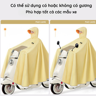 Áo Mưa Xe Máy Loại Dày Cỡ Lớn ECO, Áo Mưa Chùm Toàn Thân Che Kín Chất Liệu PVC Chống Thấm Cao Cấp