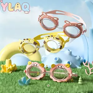 Kính bơi hoạt hình động vật dễ thương, chống mờ trong nước, phù hợp cho bé bơi lội