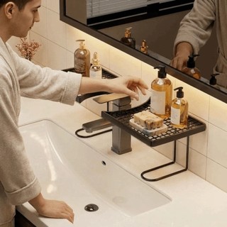 Kệ lưu trữ vòi đô thị, Giá lưu trữ phòng tắm lưới thoát nước, Hộp lưu trữ đa năng Đơn giản không khoan Dụng cụ sắp xếp phòng tắm