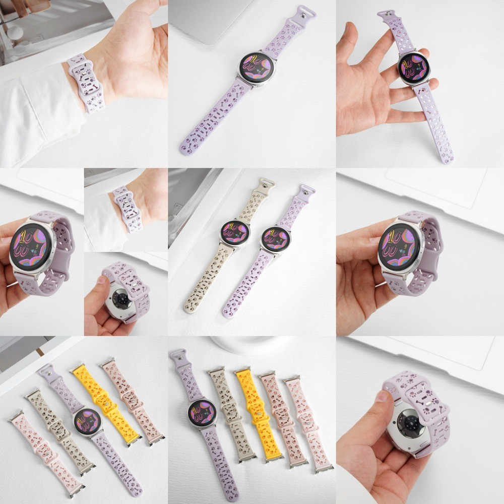Dây đeo silicon cho Samsung Galaxy Watch 8 40 / 44mm 8 dây đeo đồng hồ 46mm cổ điển Phụ kiện