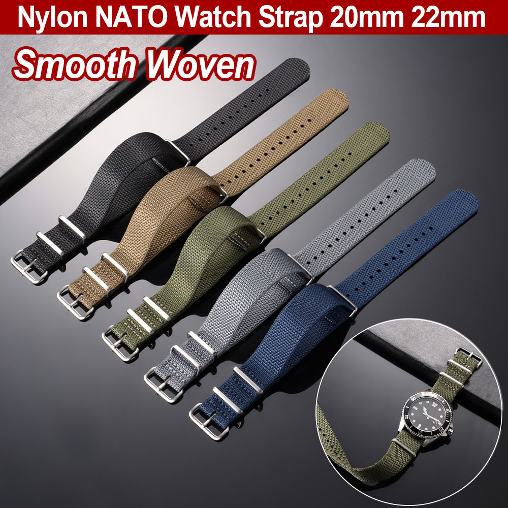 NATO Nylon Vải Dây Đeo Đồng Hồ Cho SEIKO Diver Phong Cách Quân Sự Dệt Dệt Đồng Hồ Dây 20 Mm 22 Mm Vòng Thay Thế Nam Nữ