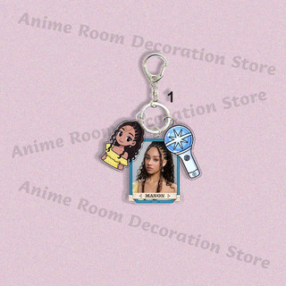 Girls Group K-katseye Fashion Key Ring Anime Cartoon Kawaii Keychain Students Korean-style Key Chains