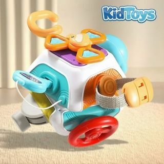 Khối bận rộn Montessori 10 mặt KidToys – đồ chơi cầm tay rèn luyện kỹ năng cho bé