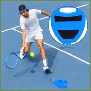 Bóng tennis Rebounder với dây Bóng có trọng lượng Đế tập luyện huấn luyện viên tự tennis di động dành cho người mới bắt đầu Thể thao kouvn