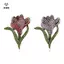 Trâm cài kim cương giả hoa Tulip cổ điển dành cho nữ Quần áo Áo khoác Phụ kiện dự tiệc Quà tặng [Mina]