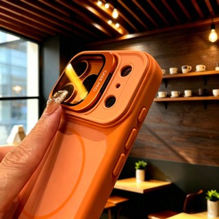 Ốp lưng từ tính mờ cho iPhone 17 Pro Max/13/14/15/16 Pro Max/Pro/Plus, chống sốc, bảo vệ ống kính máy ảnh
