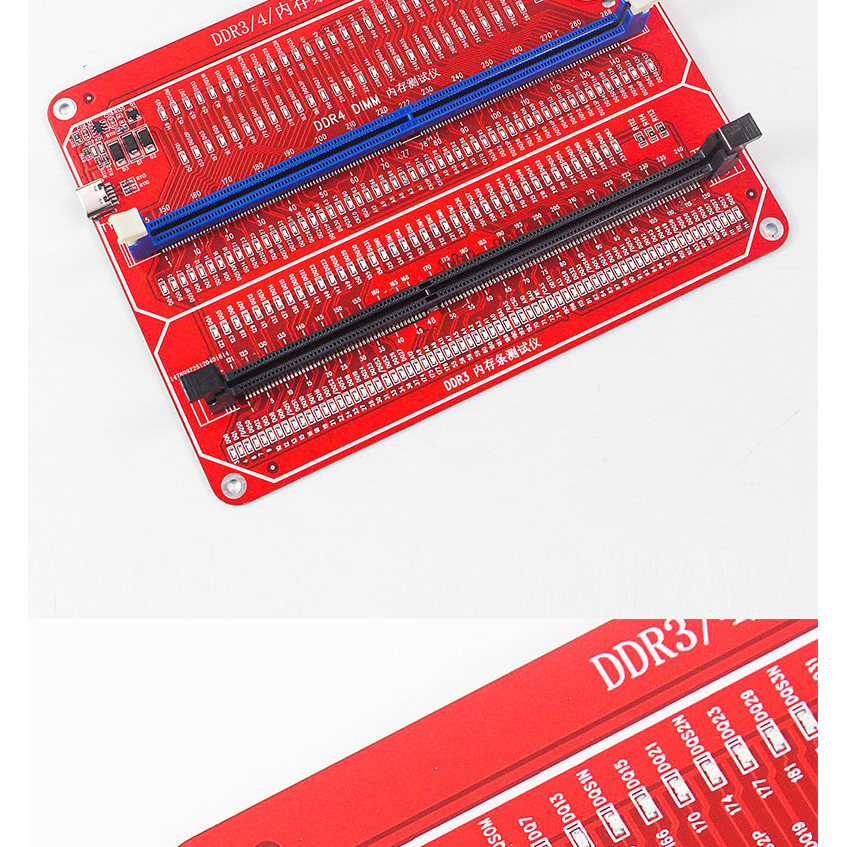 Máy kiểm tra RAM DDR3 / DDR4 có đèn LED | Công cụ chẩn đoán bộ nhớ máy tính để bàn cho PCB, Điện trở & Sửa chữa mở / ngắn mạch
