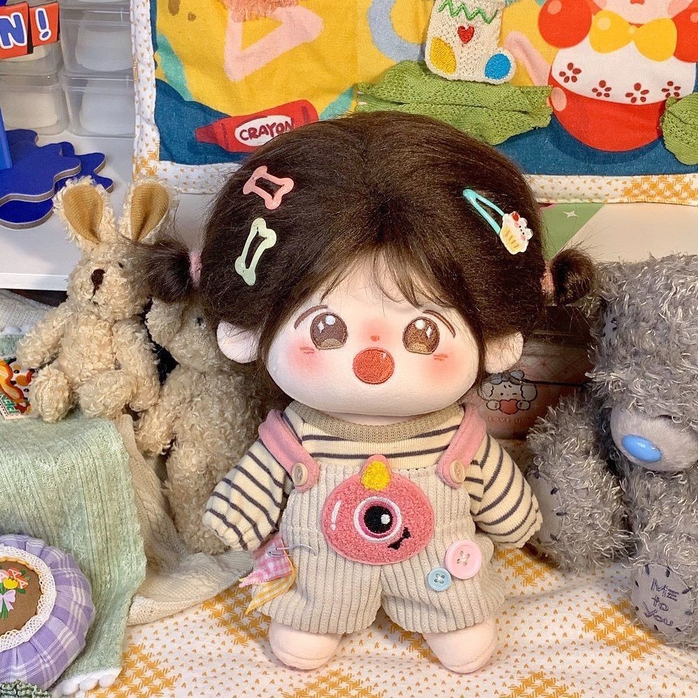 Quần áo trẻ em 20cm Quần yếm quái vật nhỏ Búp bê Cotton Bộ đồ đẩy dễ thương Chỉ quần áo